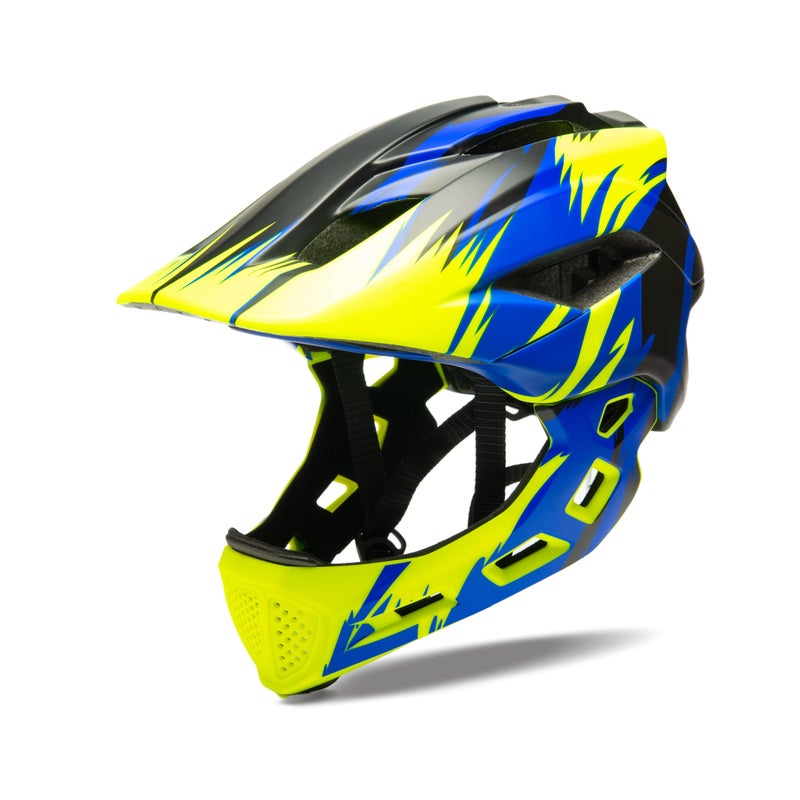 Natuway Toddler and Kids Full Face Helmet, Girl and Boy BMX Multi-Sport Detachable Mountain Dirty Bike Helmet Around 3-12 Years Head Circumference. - Image 1